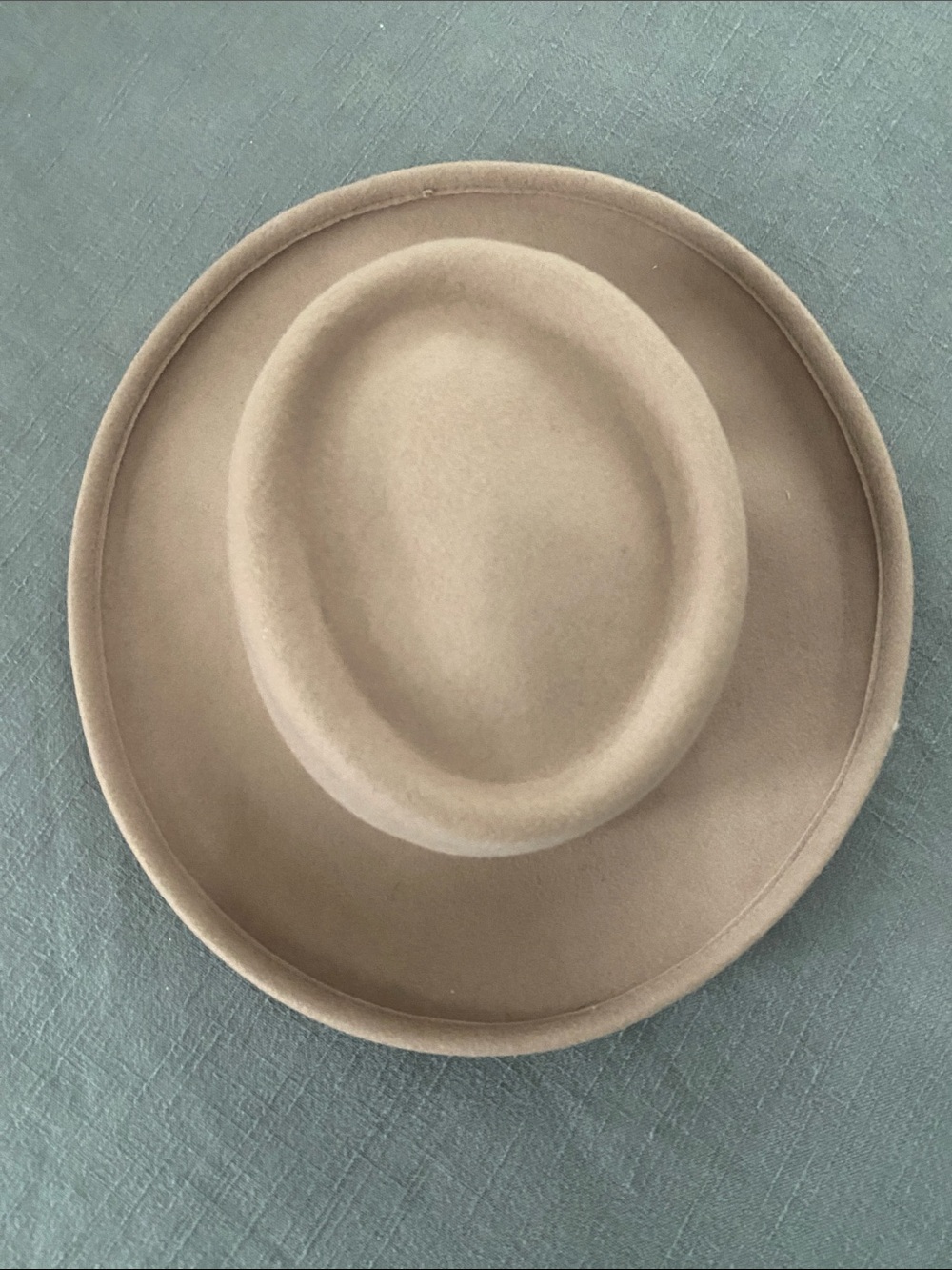 Unbranded women’s Wide-Brim Felt Fedora Hat in Taupe
